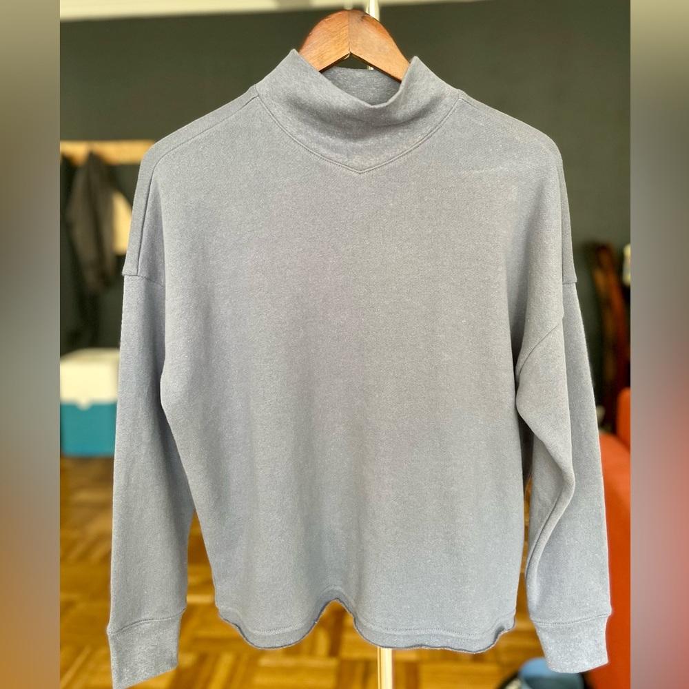 NWT Madewell Hemp Cotton Mock Neck Sweatshirt - Size XS